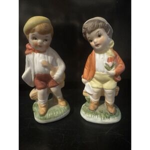 vintage hummels style figurines Boy And Girl -Collectibles- Porcelain beautiful